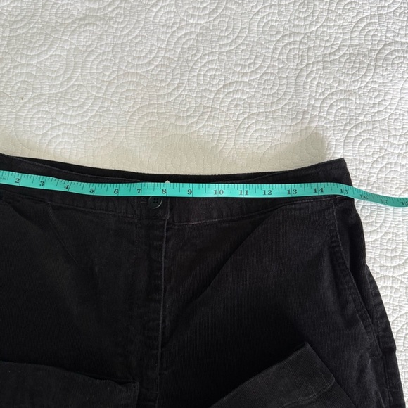 Eileen Fisher Black Wide Leg Corduroy Pants - Picture 13 of 15